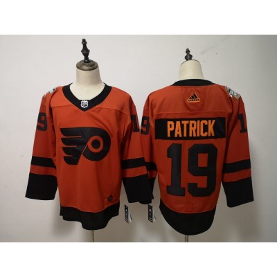 Adidas Philadelphia Flyers #19 Nolan Patrick Orange 2019 Stadium Series Stitched NHL Jersey